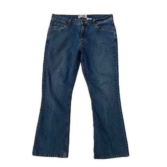 Levi Strauss stretch low rise bootcut short misses jeans size 12 - Picture 1 of 6